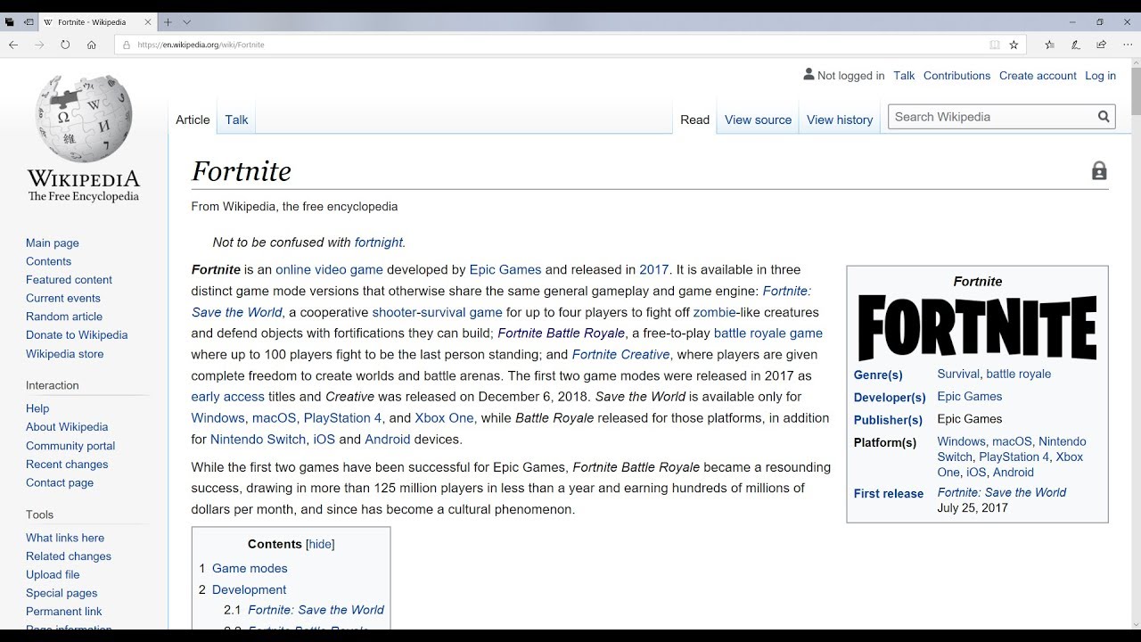 Fortnite Battle Royale - Wikipedia - YouTube
