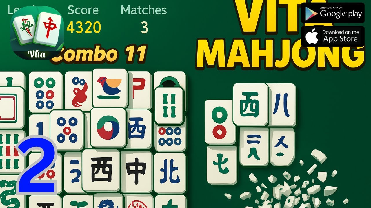 Vita Mahjong Gameplay With Relaxing Rain Sound | Relaxing Mahjong Puzzle Game (Mobile) EP02