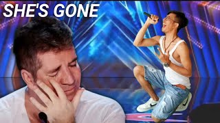 Golden Buzzer: Simon Cowell Crying To Hear The Song She's Gone Homeless On The Big World Stage