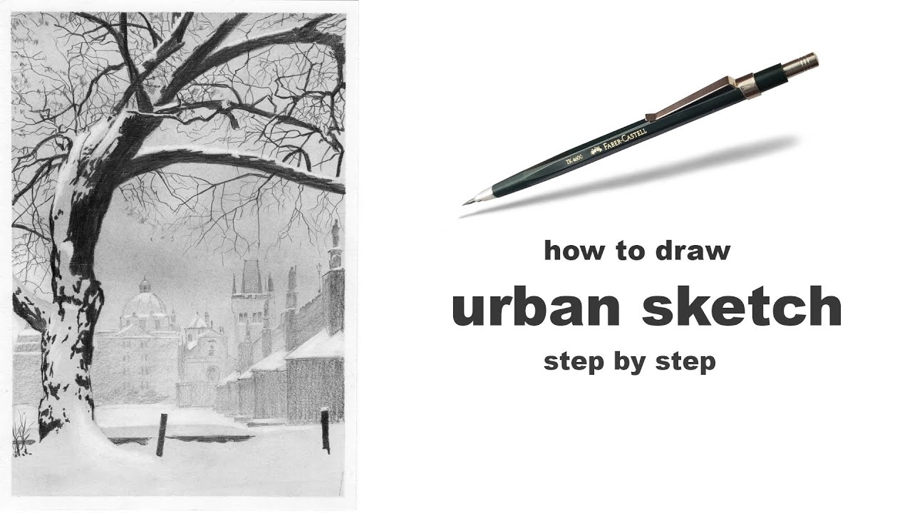 how to draw landscapes how to draw a landscape for beginners - YouTube
