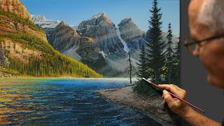 'Mountain Lake' Painting  Viktor Yushkevich.