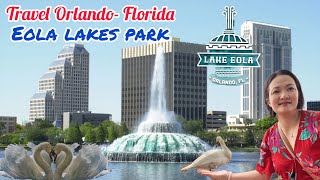 Du lịch Florida-Công Viên Bờ Hồ Eola Lake Park rực rỡ đèn giáng sinh- Đi Đâu ở Orlando