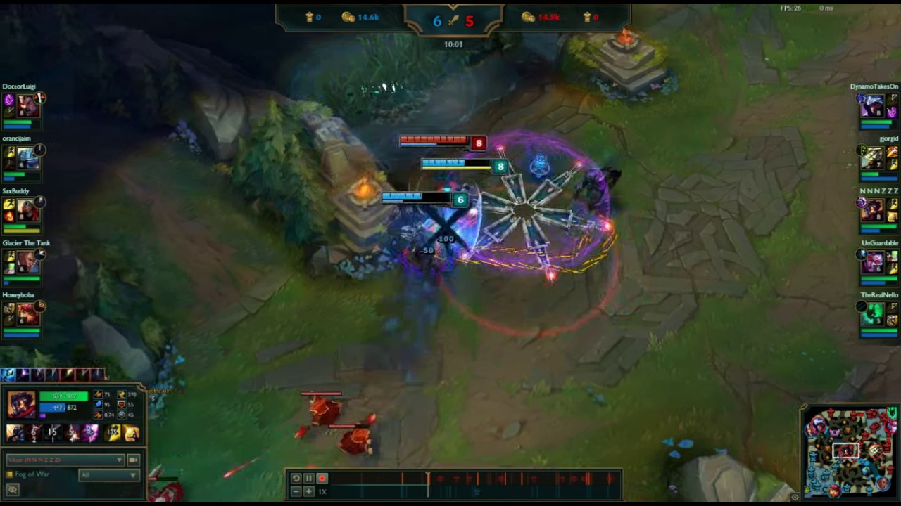 viktor sick out play 1v2 zed and fizz