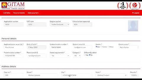 GITAM - Online Admission Counselling Process Demo