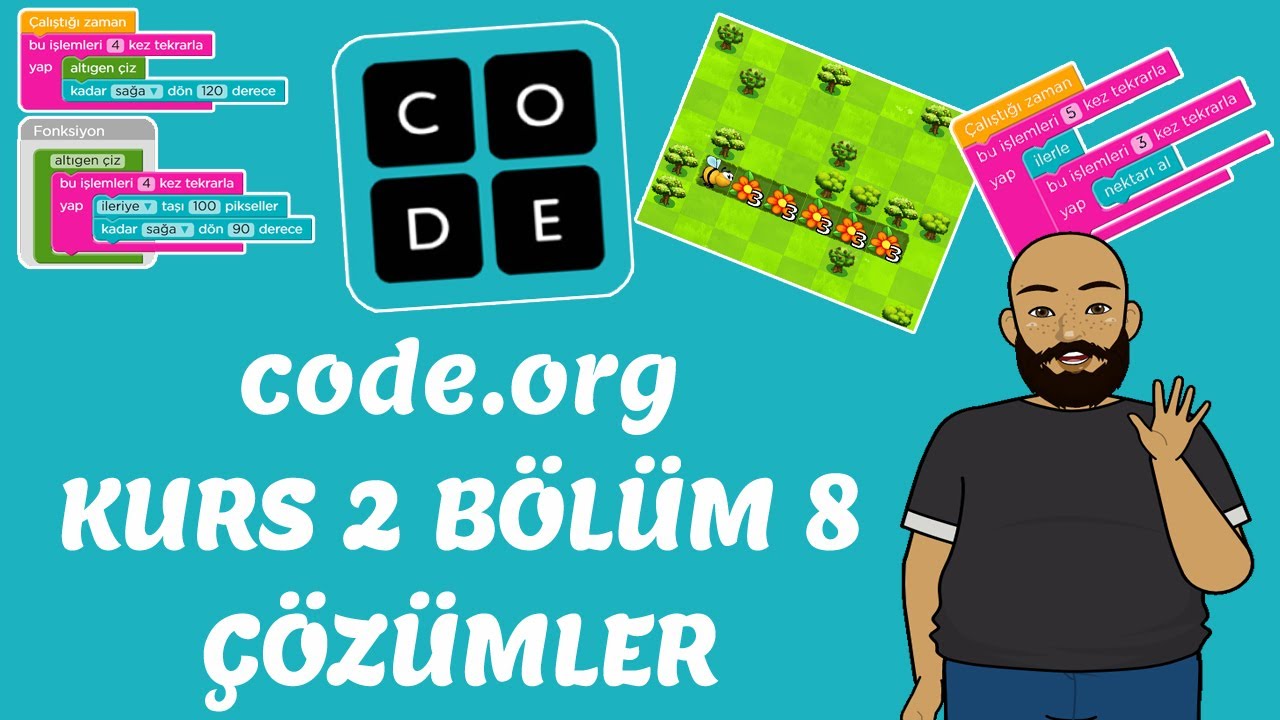 Code Org Kurs 2 Bölüm 8 Çözümü / code.org Kurs 2 Cevaplar - YouTube