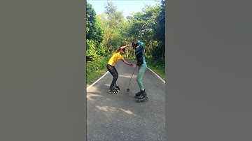 From 0% to 100% on Double Push Skating: Can You Spot the Change?🛼 || #rollerskating​ #tricks​