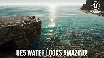 Beautiful beach sunset in Unreal engine 5. Photorealistic water and fluid simulation, Lumen in 4K!