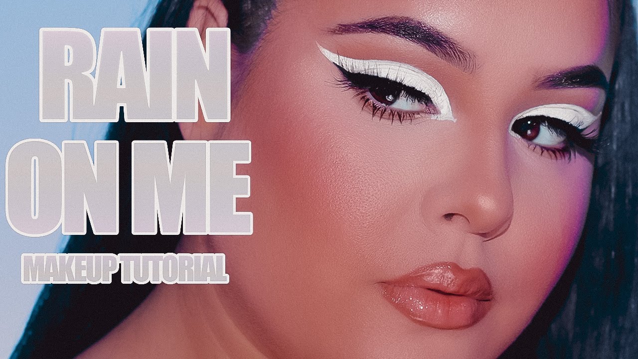 LADY GAGA AND ARIANA GRANDE RAIN ON ME Inspired Makeup Tutorial // How to White Graphic Liner