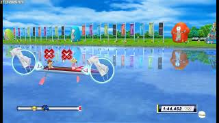 Mario & Sonic At London Olympic Wii - Peach & Daisy Loses In Canoeing