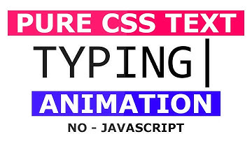 Text Typing Animation Effects Using Html and CSS - Pure CSS Typing Effect - No Javascript