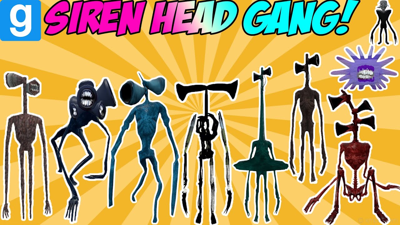 SIREN HEAD GANG VS TREVOR HENDERSON TEAM! - Garry's Mod Sandbox - YouTube