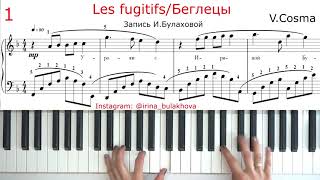 LES FUGITIFS БЕГЛЕЦЫ Cosma Косма piano пианино ФОРТЕПИАНО How to play Sheets Music Theme de Jeanne