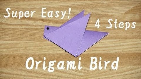 Super Easy! Origami Bird (Level: 3 year old+)
