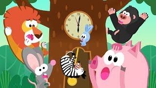 Hickory Dickory Dock ♪ | Ran up the clock! | Animal Songs | Tidi Songs for Children ★TidiKids