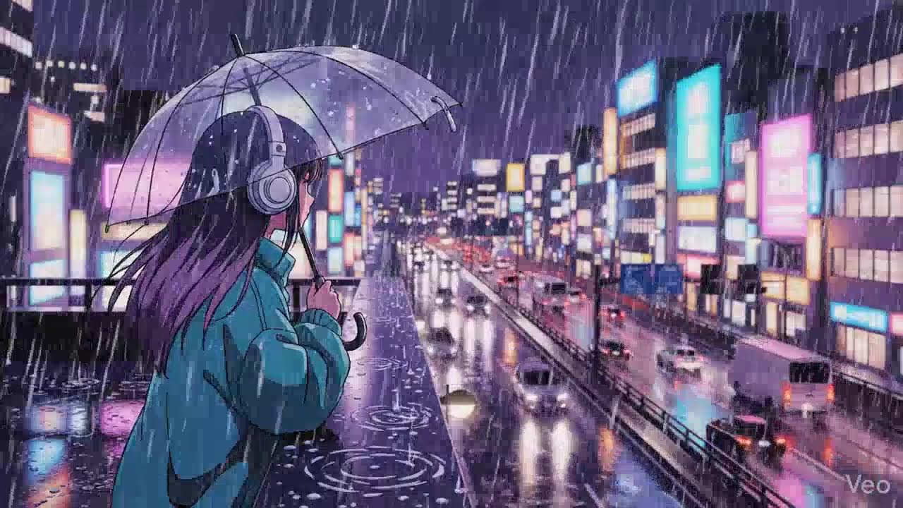 Neon City Rain 🌧️ Lofi Beats for Relaxing Nights