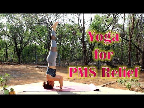 Yoga for PMS, lower back pain and cramps relief (Hindi)