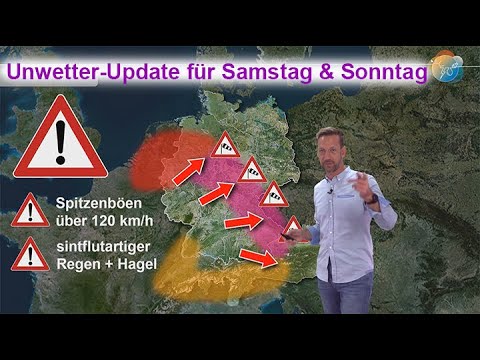 Unwetter-Update fr Samstag & Sonntag! Orkanben, Durnbursts, Hagel, Starkregen + Tornadogefahr!