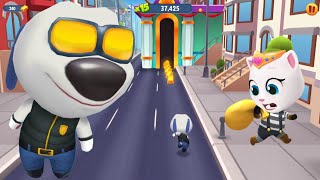 Talking Tom Gold Run में डिप्टी हैंक अनलॉक: वॉटर पार्क फुल स्क्रीन नया अपडेट Android गेमप्ले screenshot 5
