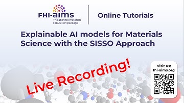 Live Tutorial: Explainable AI models for Materials Science with the SISSO Approach