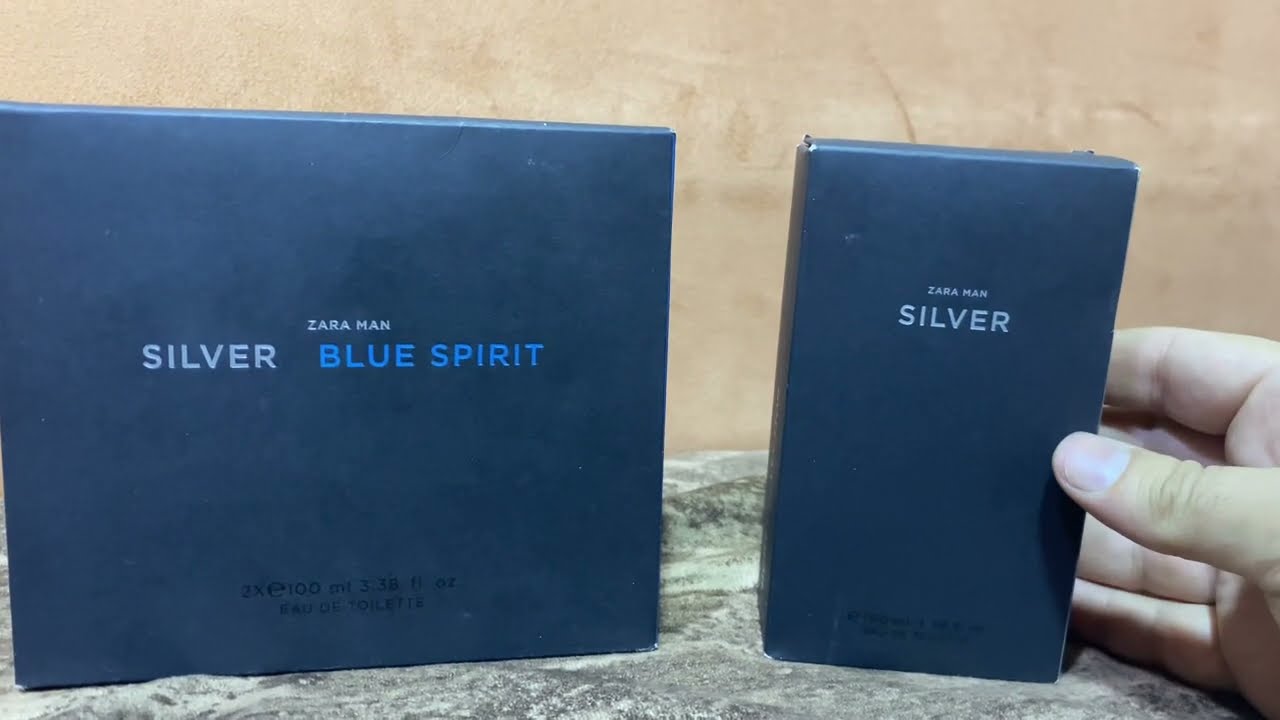 ZARA MAN BLUE SPIRIT + MAN SILVER 100ML X 2