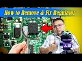 how to remove and fix regulator safely ic #Akinfo #regulatorIC #electronicsrepair #howto #soldering