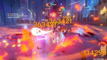 Energy Amplifier - 8k points with c6 r5 Homa Hu Tao vs Doggies  :D