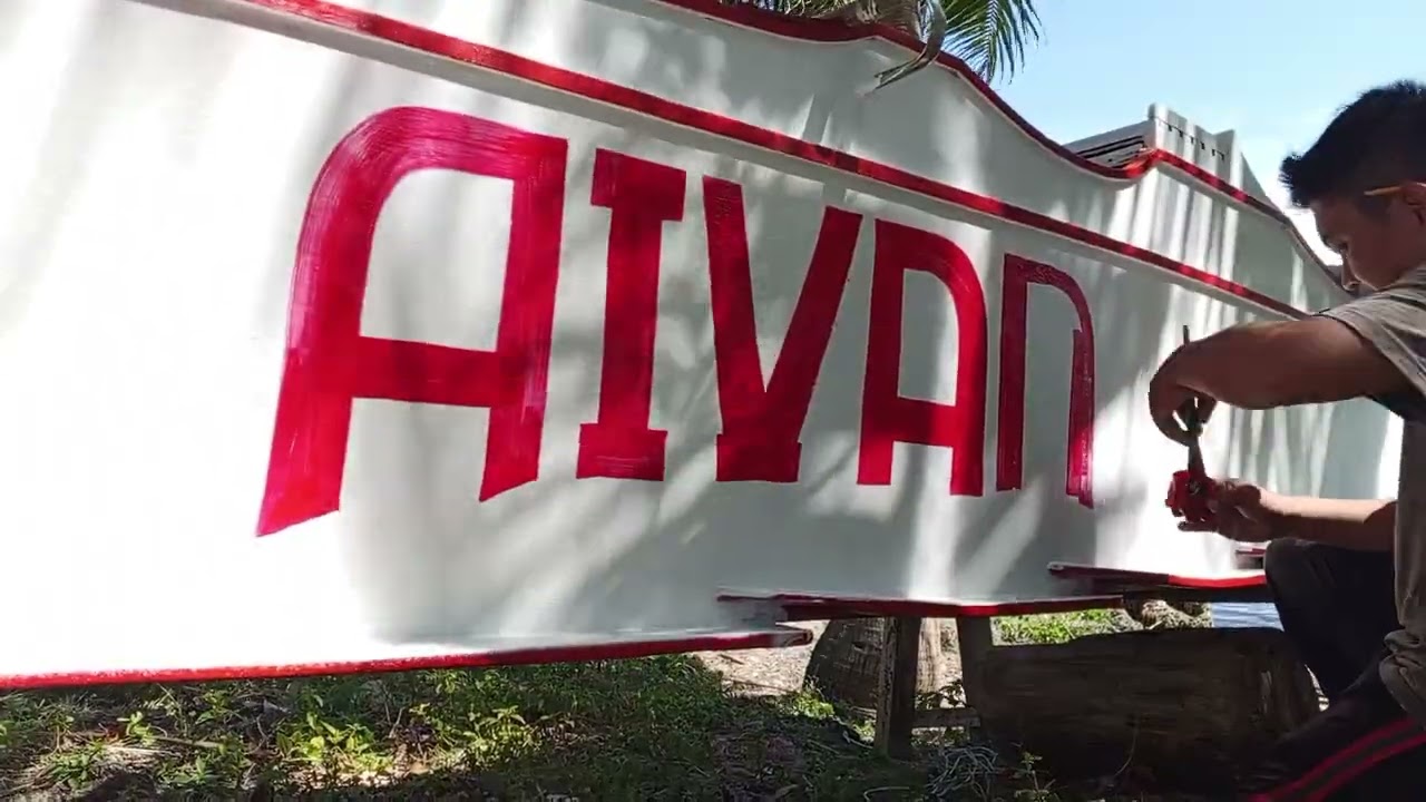 PUMPBOAT LETTERING | "AIVAN" |