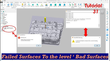 Autodesk powermill failed surfaces have been moved bad surfaces | powermill level bad surfaces