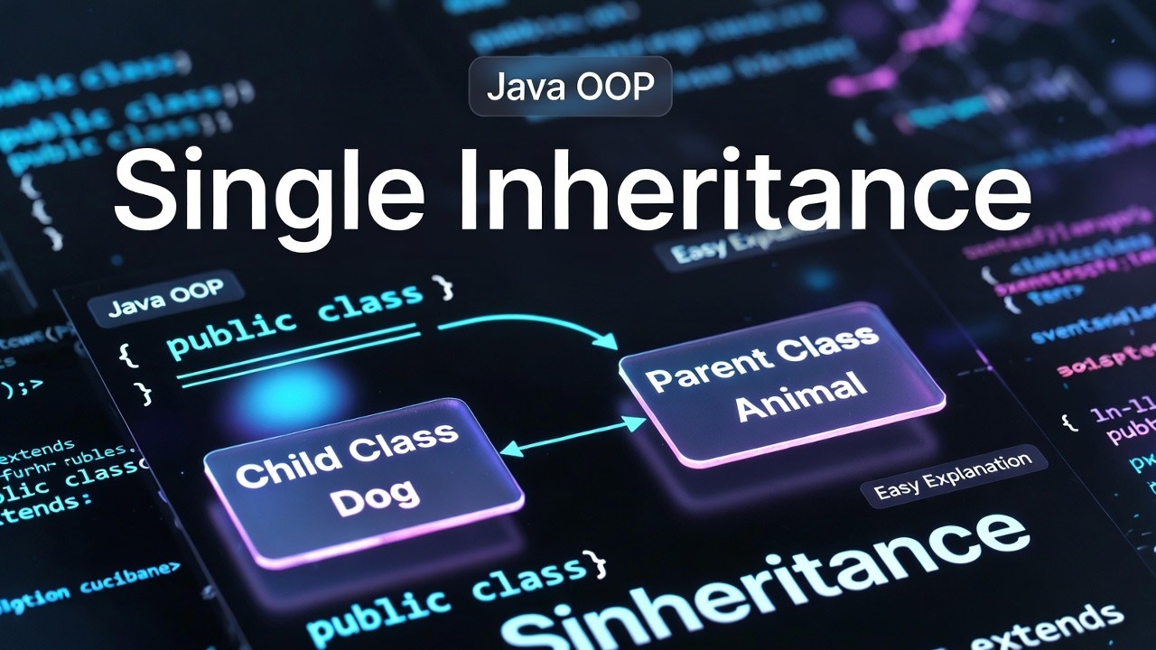 Single Inheritance in Java with Example 🚀 | Java OOPS - YouTube