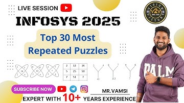 Infosys 2025 | Reasoning Ability | Most Expected Questions | NumericalPuzzle | One Shot Revision