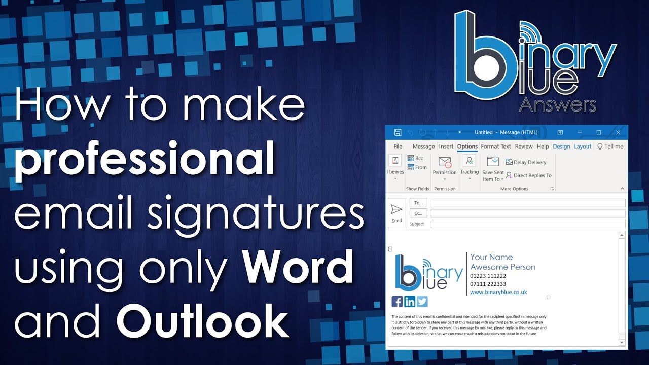 How to Make a Professional Looking Email Signature Using Word and Outlook