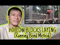 HOLLOW BLOCKS LAYING(Running Bond Method) Bungalow Project