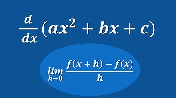 Derivative of ax^2+bx+c from first principle-  English
