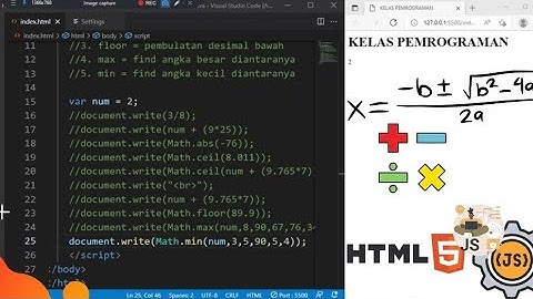MATH JAVASCRIPT (JAVASCRIPT - MATH) PERHITUNGAN DI JAVASCRIPT #javascript #java #javaprogramming