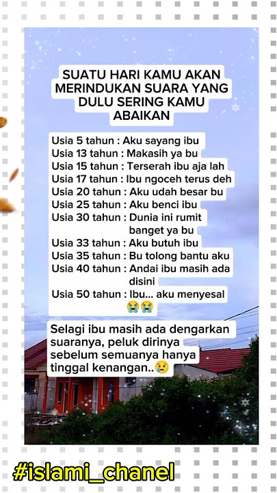 Suatu hari kamu akan merindukan suara yang dulu sering kamu abaikan. ‼️#videoislami #feedshorts