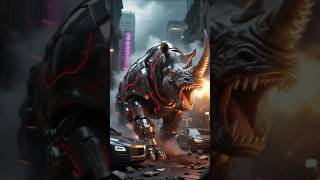 Giant Rhino Transforms Into Full-Metal Hybrid Robot #shorts #shortsfeed #mecha #transformation