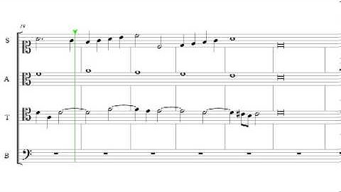 5th Species Counterpoint in 2 Voices Against Dorian Cantus Firmus