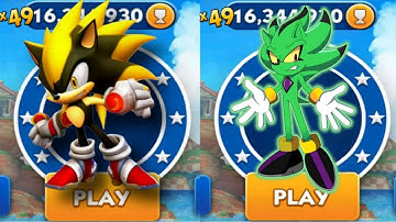 Sonic Dash - Super Shadow VS Vector Dash _ Movie Sonic vs All Bosses Zazz Eggman