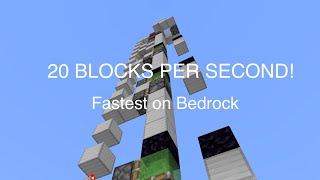 [Broken] 20 blocks per second! Reliable super fast elevator for Minecraft Bedrock Edition/MCPE