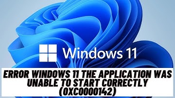 How to fix Error Windows 11 The application was unable to start correctly (0xc0000142)