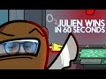 Julien wins Among Us in 60 seconds