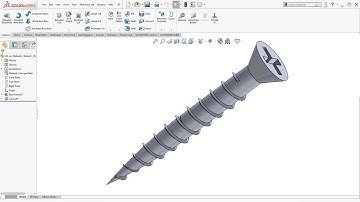 SolidWorks Beginner Tutorial | Model Screw
