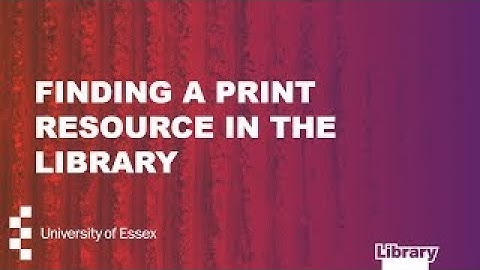 Finding a print resource in the Library