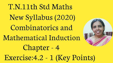 T.N.Class 11 Maths  Exercise:4.2  Sum -1 | Combinatorics & Mathematical Induction | Chapter - 4.
