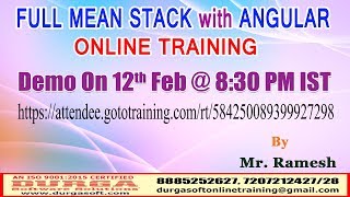 Full Mean Stack with ANGULAR Online Training in DURGASOFT
