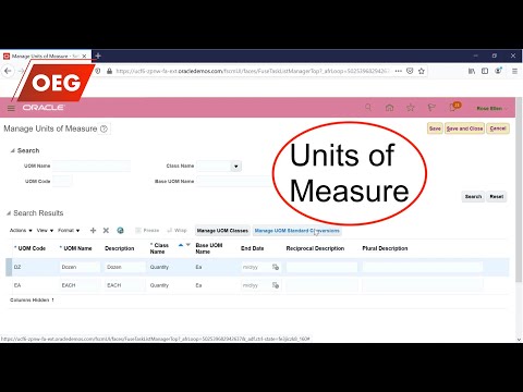 Oracle Fusion Units of Measure | Base UOM, UOM Class and Standard Conversion