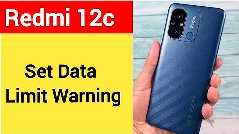 how to set data limit warning, redmi 12c data limit kaise set karen