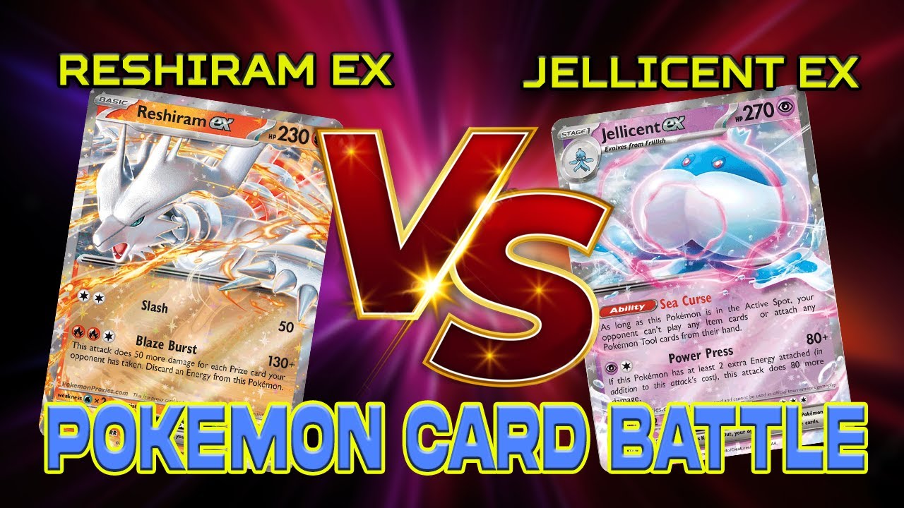 【Pokemon Card Battle】Jellicent ex VS Reshiram ex