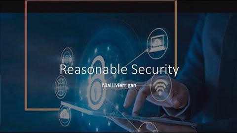 A reasonable guide to security practices - Niall Merrigan