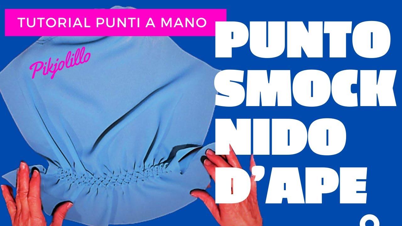 PUNTO SMOCK & NIDO D'APE SU TESSUTO A MANO